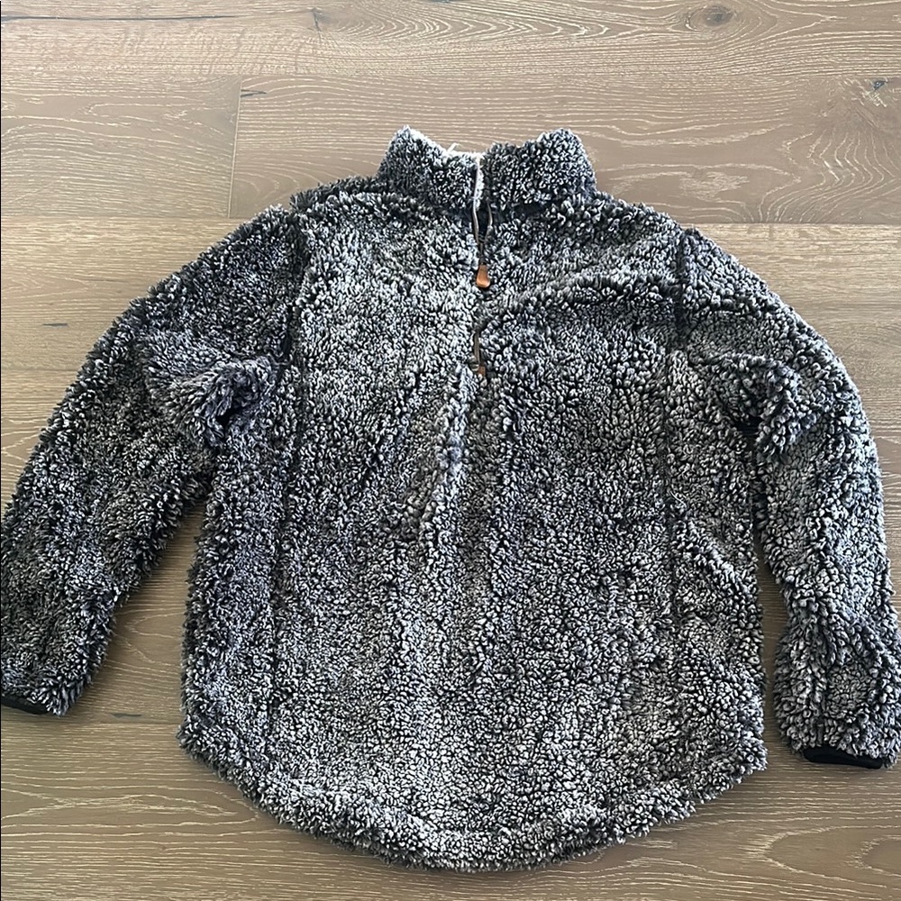 Simply Southern Black and Gray Cozy Sherpa Jacket